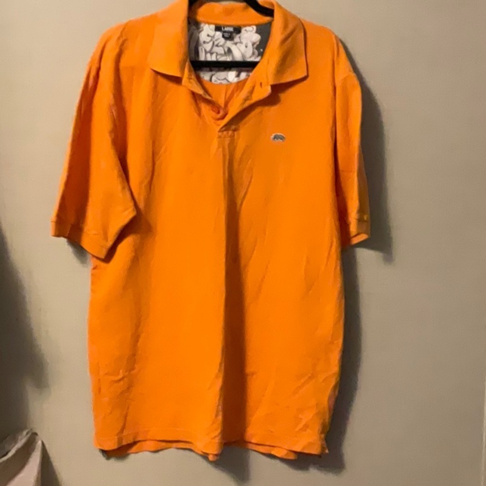 Source Unknown Orange Polo Shirt Vibrant Casual Design